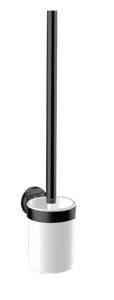 Emco Round toiletborstel met houder, wit/zwart