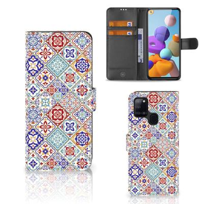 Samsung Galaxy A21s | Bookcase | Tiles Color
