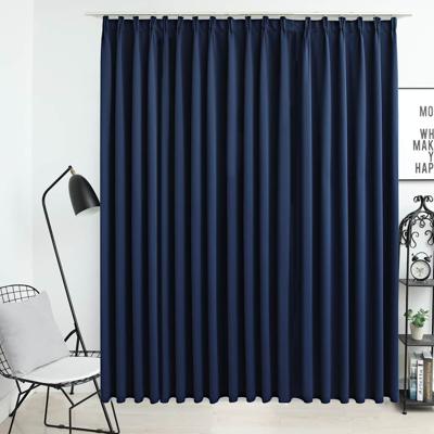 VidaXL Gordijn verduisterend met haken 290x245 cm blauw