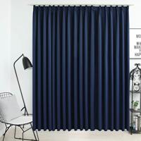 VidaXL Gordijn verduisterend met haken 290x245 cm blauw