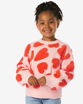 HEMA Kindertrui Hartjes Roze (roze)