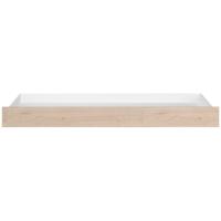 Leen Bakker - Bedlade Sam - Wit - Spaanplaat - Bruin#Wit - 95x199x19.4 Cm