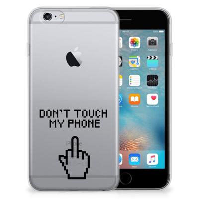 Apple iPhone 6 | 6s Silicone-hoesje Finger Don't Touch My Phone Apple iPhone 6 | 6s Silicone-hoesje Finger Don't Touch My Phone