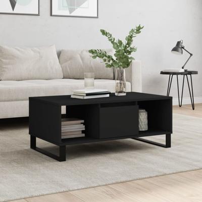 Salontafel 90x50x36,5 cm bewerkt hout zwart