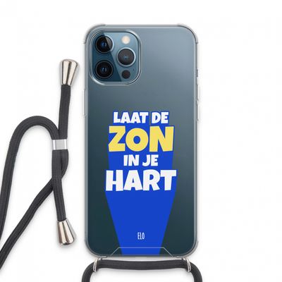Laat de zon in je hart: iPhone 13 Pro Max Transparant Hoesje met koord