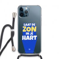 Laat de zon in je hart: iPhone 13 Pro Max Transparant Hoesje met koord