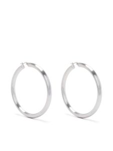 Tom Wood boucles d'oreilles Classic Thick Satiné Giant - Argent