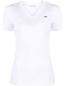 Lacoste t-shirt à patch logo - Blanc