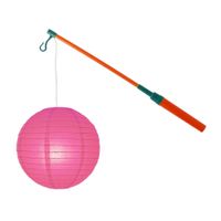 Lampionstokje 40 cm - met lampion - fuchsia - D25 cm