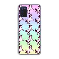 Musketon Unicorn: Samsung Galaxy A03s Transparant Hoesje