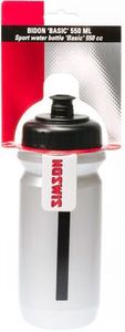 Simson Bidon Mouth Basic 550ml zwart-grijs op kaart