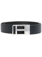 TOM FORD ceinture en cuir à boucle logo - Bleu