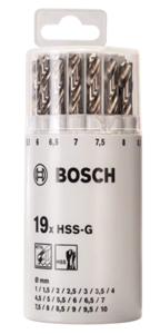 Bosch Accessories 2607018361 HSS Metaal-spiraalboorset 19-delig Geslepen DIN 338 Cilinderschacht 1 set(s)