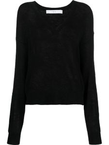 IRO pull en maille à col v - Noir