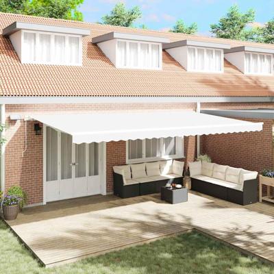 Inklapbare Luifel with Wit 600 × 300 cm Wit