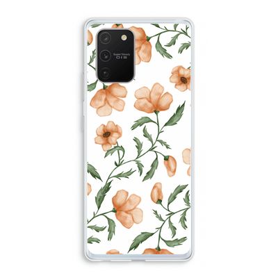 Peachy flowers: Samsung Galaxy S10 Lite Transparant Hoesje