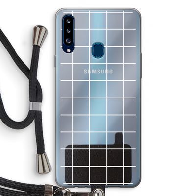 Rooster 2: Samsung Galaxy A20s Transparant Hoesje met koord