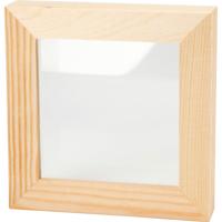 Creativ Company 3d lijst met glas, d: 2,5 cm, afm 12,3x12,3 cm, 1 stuk