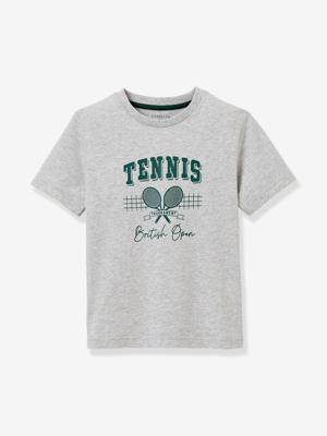 T-shirt korte mouw biologisch katoen gemêleerd grijs