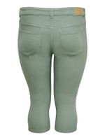 ONLY CARMAKOMA skinny fit capri jeans CARSARAH groen - thumbnail