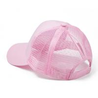 Zomer katoen mesh opening paardenstaart hoed zonnebrandcrème Baseballpet specificatie: ?? (roze)