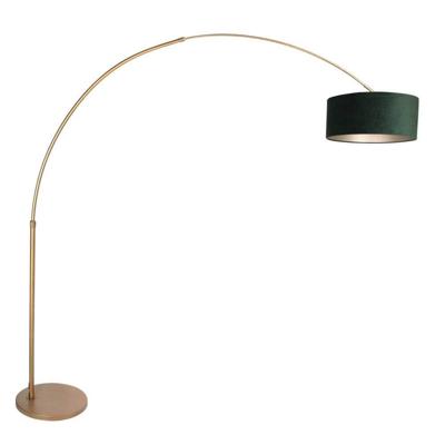 Steinhauer BooglampSparkled Light brons met groene kap Ø 45cm - 4305BR