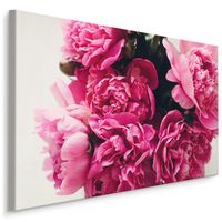 Schilderij - Boeket van Pioen rozen , print op  canvas, premium print , Wanddecoratie - thumbnail