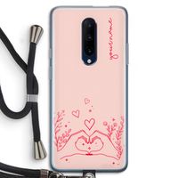 Love is in the air: OnePlus 7 Pro Transparant Hoesje met koord