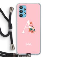 Pink Bouquet: Samsung Galaxy A32 4G Transparant Hoesje met koord