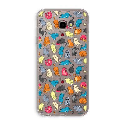 Kleurrijke katten: Samsung Galaxy J4 Plus Transparant Hoesje