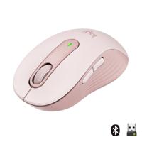 Logitech Signature M650 Draadloze Muis - Voor kleine tot middelgrote handen, 2 jaar batterijduur, stil klikken, aanpasbare zijknoppen, Bluetooth, compatibel met meerdere apparaten - Roze - thumbnail