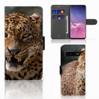 Samsung Galaxy S10 Telefoonhoesje met Pasjes Luipaard - thumbnail