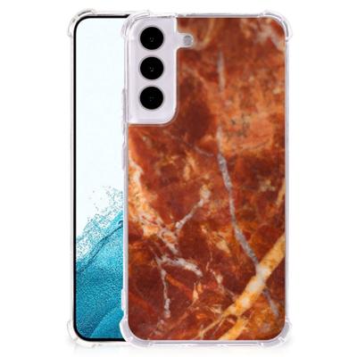 Samsung Galaxy S22 Anti-Shock Hoesje Marmer Bruin Samsung Galaxy S22 Anti-Shock Hoesje Marmer Bruin