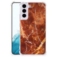 Samsung Galaxy S22 Anti-Shock Hoesje Marmer Bruin