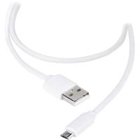 Vivanco USB-kabel USB 2.0 USB-A stekker, USB-micro-B stekker 1.20 m Wit 36252 - thumbnail