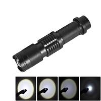 LT-HX CREE XM-L T6 5-Modes White Light LED Flashlight 2200 LM Mini Telescopic (Black)