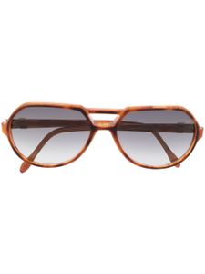 Saint Laurent Pre-Owned lunettes de soleil à monture pilote (années 1980) - Marron