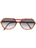 Saint Laurent Pre-Owned lunettes de soleil à monture pilote (années 1980) - Marron - thumbnail