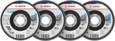 Bosch Accessoires X451 Lamellenschuurschijfset | 115 x 22,23 mm | G40; 60; 80; 120 | T27 | 60 stuks - 2608626163