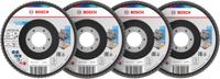 Bosch Accessoires X451 Lamellenschuurschijfset | 115 x 22,23 mm | G40; 60; 80; 120 | T27 | 60 stuks - 2608626163