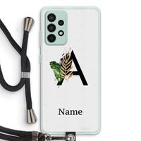 Charcoal Flora: Samsung Galaxy A52s 5G Transparant Hoesje met koord