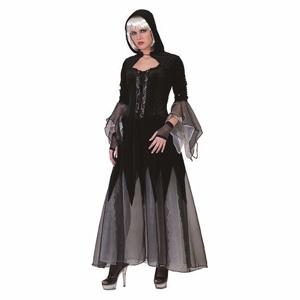 Halloween vampieren verkleedjurk kostuum voor dames - horror outfit - zwart