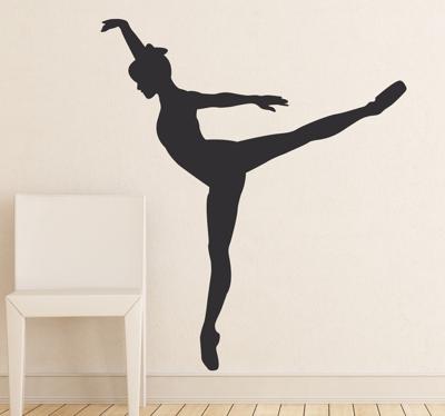 Dans danseres op tenen ballet sticker