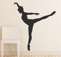 Dans danseres op tenen ballet sticker