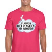 Cadeau T-shirt voor heren - eindelijk met pensioen - roze - VUT