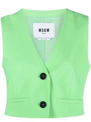 MSGM veston à boutonnière - Vert