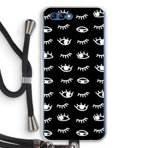 Eye pattern #3: Honor 10 Transparant Hoesje met koord