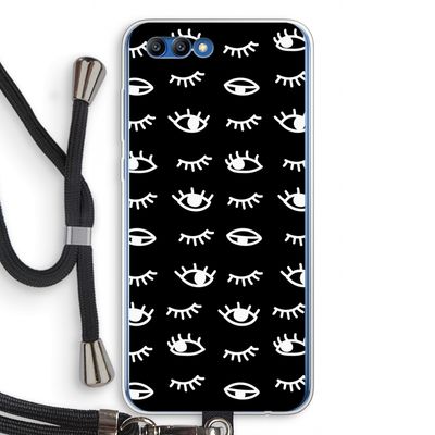 Eye pattern #3: Honor 10 Transparant Hoesje met koord