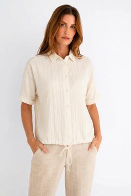 Maicazz Sugar - Blouse Sp26.20.506 Blouse Sand Stripe
