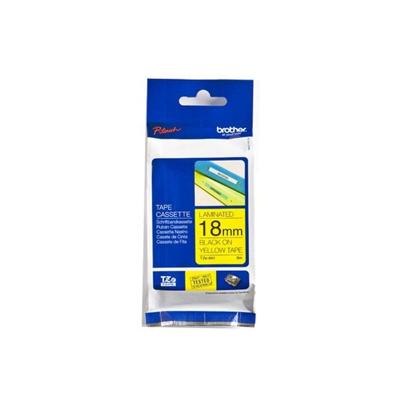 Gelamineerde Tape voor Labelmakers Brother TZE641 Geel Zwart Zwart/Geel 18mm